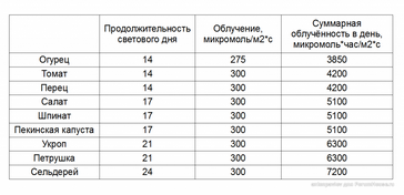 Сколько нужно люксов для салата